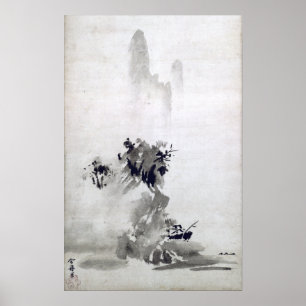 Sesshu Toyo Haboku-Sansui Landschaft Poster