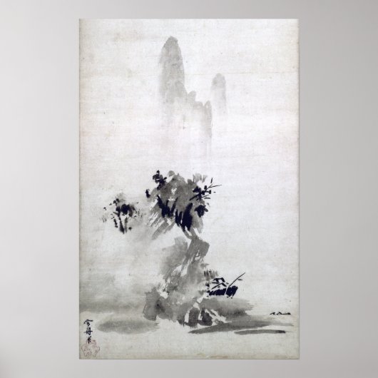 Sesshu Toyo Haboku-Sansui Landschaft Poster (Vorne)