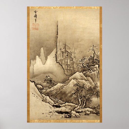 Sesshu Toyo Landschaft Vier Jahreszeiten - Fall Poster (Vorne)