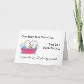 Sessing x2 Funny Twins Pregnancy Karte (Vorderseite)