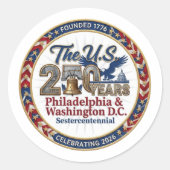 SESTERCENTENNIAL RUNDER AUFKLEBER (Vorderseite)