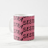 SESTRA von Waisenschwarzes Fernsehshow Kaffeetasse (Vorderseite Links)