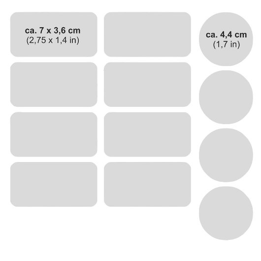 Set - 12 Namensaufkleber Marienkäfer - gelb | Aufkleber