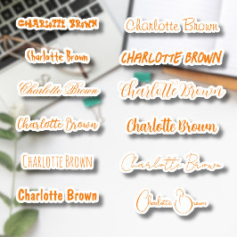 Set 12 | Transparenter, kundenspezifischer, stylis Aufkleber