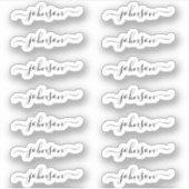 Set 14 - Name des benutzerdefinierten, eleganten S Aufkleber (Vorderseite)