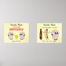 Set 14 x 11 Art Prints Movie Theater Konzession