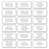 Set 18 Anschrift des Empfängers Aufkleber (Vorderseite)