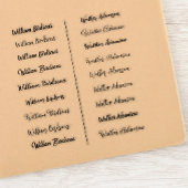 (Set 18) Transparente einfache Namensaufkleber Aufkleber