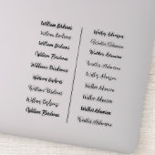 (Set 18) Transparente einfache Namensaufkleber Aufkleber