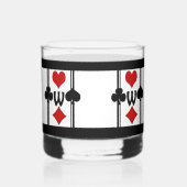 Set 1 Art-Deco-Kartenspiel-Anzug mit Monogramm Whiskyglas (Links)