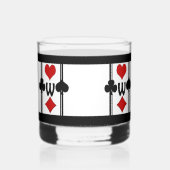Set 1 Art-Deco-Kartenspiel-Anzug mit Monogramm Whiskyglas (Rechts)