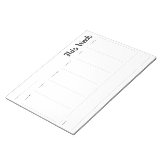 Set 1 Diese Woche Planer Notepad Notizblock (angewinkelt)