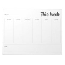 Set 1 Diese Woche Planer Notepad
