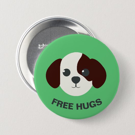 Set 1 - Hunde-Button - "Gratis-Hugs" Button (Vorne & Hinten)