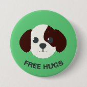 Set 1 - Hunde-Button - "Gratis-Hugs" Button (Vorderseite)