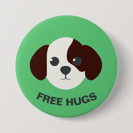 Set 1 - Hunde-Button - "Gratis-Hugs" Button (Vorderseite)