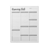 Set 1 Lebensmittelliste Notepad Notizblock (Rotiert)