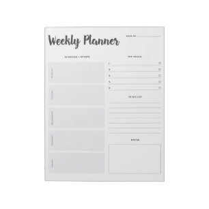 Set 1 Wochenplaner Notepad Notizblock