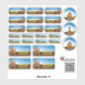 Set - 24 Namensaufkleber Erdmännchen |  Aufkleber (Blatt)