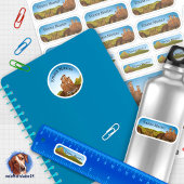 Set - 24 Namensaufkleber Erdmännchen |  Aufkleber