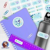 Set 24 Namensaufkleber Meerjungfrau | Aufkleber