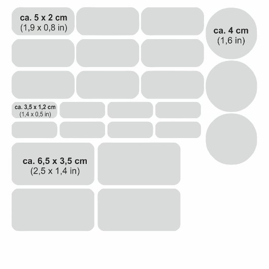 Set - 24 Namensaufkleber Pferde Sternchen gelb | Aufkleber