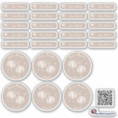 Set - 26 Namensaufkleber Pusteblume - braun | Aufkleber (Vorderseite)