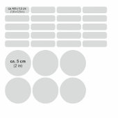 Set - 26 Namensaufkleber Pusteblume - braun | Aufkleber