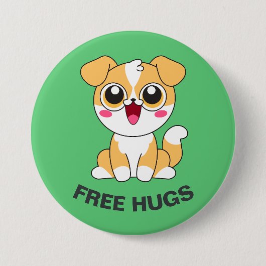 Set 2 - Hunde-Button - "Gratis-Hugs" Button (Vorderseite)