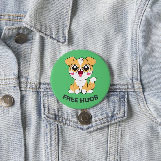 Set 2 - Hunde-Button - "Gratis-Hugs" Button (Beispiel)