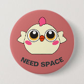 Set 2 - Vogel-Button - "Need Space" Button (Vorderseite)