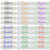 (Set 30) Einzigartiger Name der farbigen Kalligrap Aufkleber (Vorderseite)