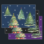 Set 3 Elegante Night Christmas Tree Geschenkwraps Geschenkpapier Set<br><div class="desc">Set von drei hochwertigen Flachblättern,  die sich ergänzen und zugleich einladende Weihnachtsverpackungen anbieten,  um Ihre Weihnachtsgeschenke zu stimulieren. Vielen Dank für Ihre Aufmerksamkeit; wir schätzen Ihr Geschäft bei Paws Charming.</div>