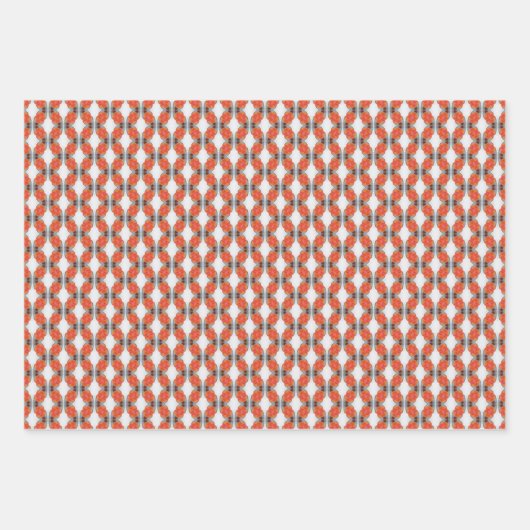 Set 3 für Fuzz geometrisches Muster Geschenkpapier Set (Vorderseite 2)