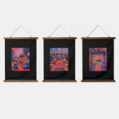 Set 3 Koordinierung von Wandteppichen Wandteppich Mit Holzrahmen (Dreifach)