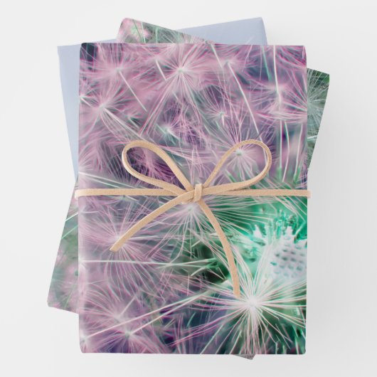 Set 3 Löwenzahn wünscht Samenkopf Geschenkpapier Set (Beispiel)