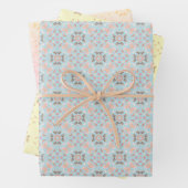 Set 3 Nahtloses Maschenmuster Geschenkpapier Set (Beispiel)