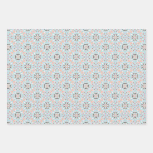 Set 3 Nahtloses Maschenmuster Geschenkpapier Set (Vorderseite)