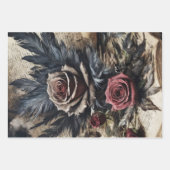 Set 3 - Rose Skull und Scarlet #2 - Decoupage Geschenkpapier Set (Vorderseite 2)