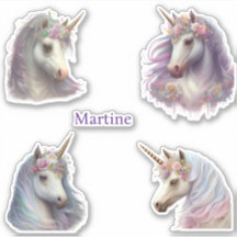 Set 4 Unicorn Personalisiert Name Custom Cut