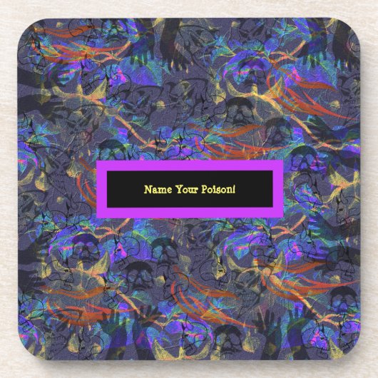 Set 6 Name Dein Gift Getränkeuntersetzer (Vorderseite)