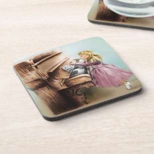 Set 6 Piano Girl Untersetzer, Farbenfrohe Vintage Untersetzer