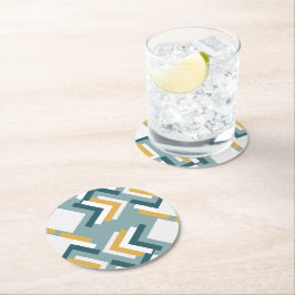 Set 6 posavasos de cartón con diseño geométrico runder pappuntersetzer