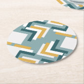 Set 6 posavasos de cartón con diseño geométrico runder pappuntersetzer (Angewinkelt)