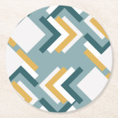 Set 6 posavasos de cartón con diseño geométrico runder pappuntersetzer (Vorderseite)