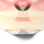 Set abstrakter pastellfarbener Fraktale mit kaleid Poster (Ecke)