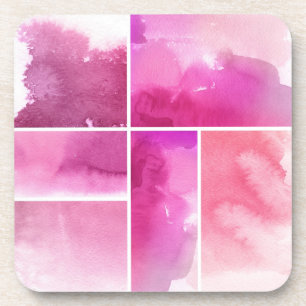 Set Aquarell abstrakte handgemalte 3 Untersetzer