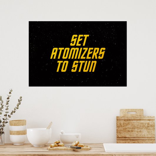 Set-Atomizers zu betäuben Poster (Küche)