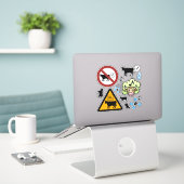 Set Aufkleber (Laptop auf Schreibtisch)