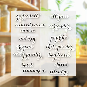 Set-Aufkleber für extravagante Pantry-Gewürze Aufkleber